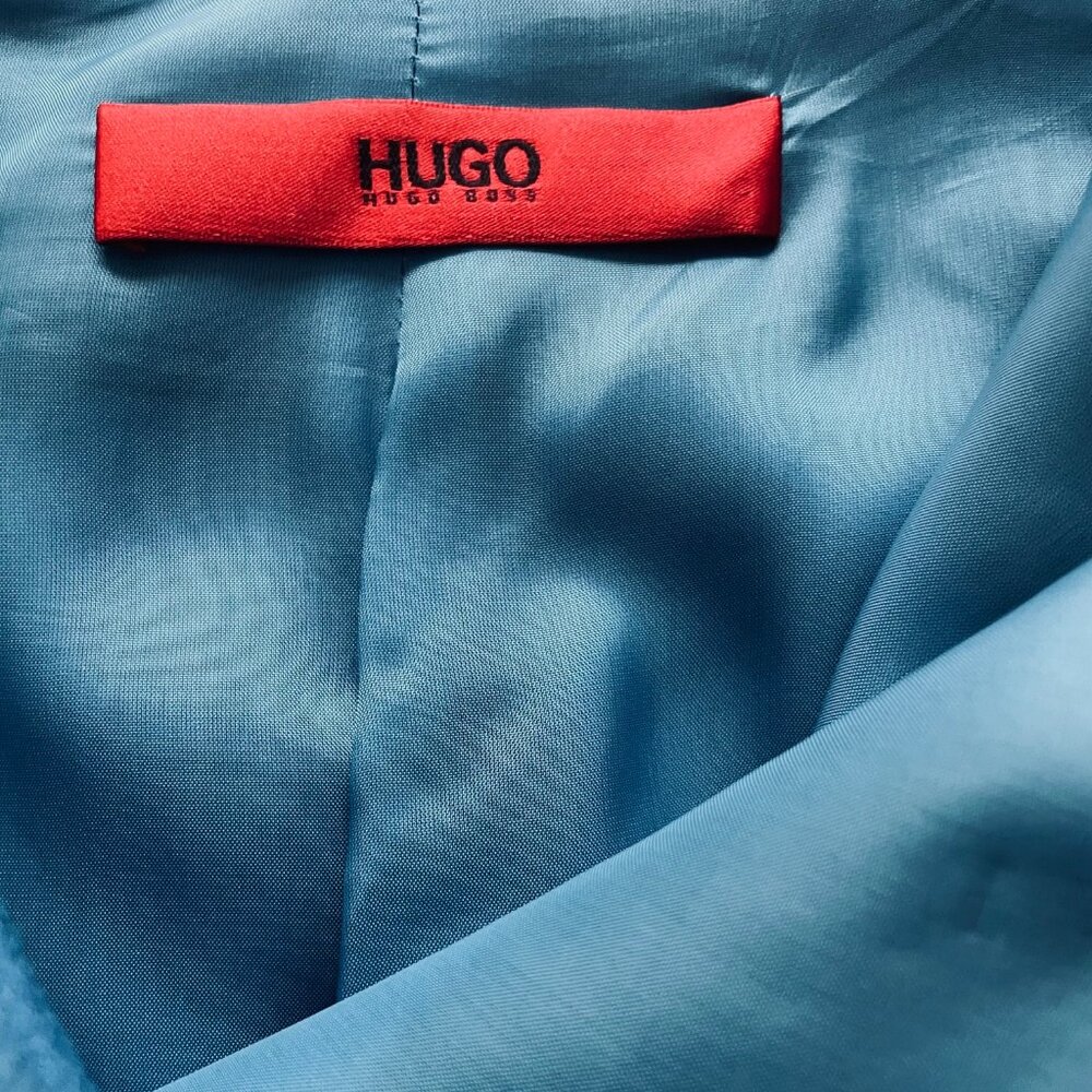 Hugo Boss Teal Pencil Skirt with Zipper Accent - Picture 4 of 8